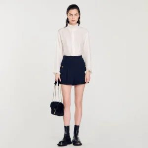 Sandro Paris Shorts Com Bainha-Mulheres Saias E Shorts