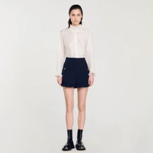 Sandro Paris Shorts Com Bainha-Mulheres Saias E Shorts
