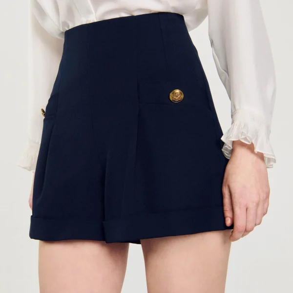 Sandro Paris Shorts Com Bainha-Mulheres Saias E Shorts
