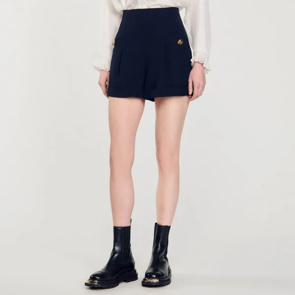 Sandro Paris Shorts Com Bainha-Mulheres Saias E Shorts