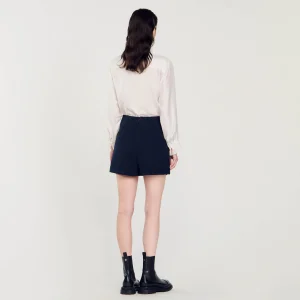 Sandro Paris Shorts Com Bainha-Mulheres Saias E Shorts