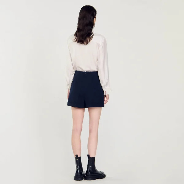 Sandro Paris Shorts Com Bainha-Mulheres Saias E Shorts