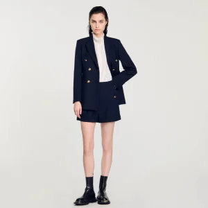 Sandro Paris Shorts Com Bainha-Mulheres Saias E Shorts