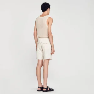 Sandro Paris Shorts De Algodao-Homem Calças E Bermudas