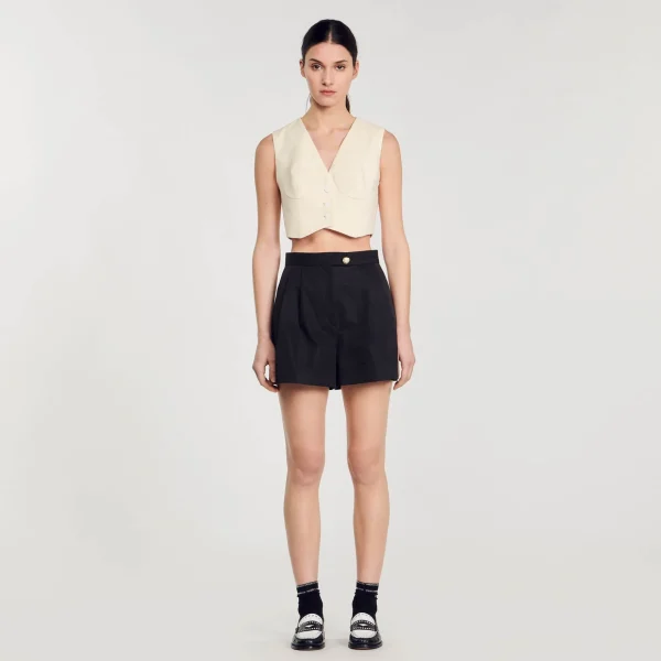 Sandro Paris Shorts De Gabardina-Mulheres Saias E Shorts