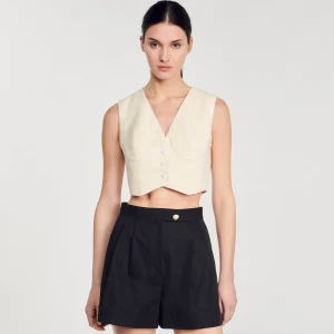 Sandro Paris Shorts De Gabardina-Mulheres Saias E Shorts
