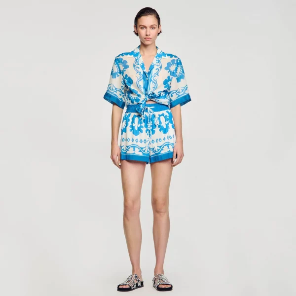Sandro Paris Shorts Largos E Estampados-Mulheres Saias E Shorts