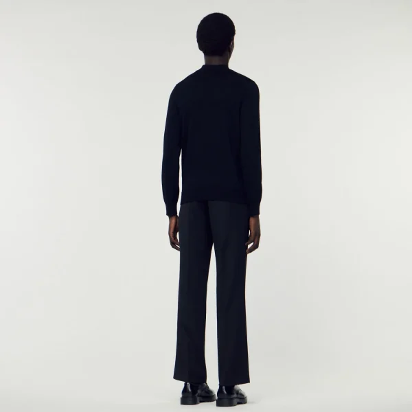 Sandro Paris Sueter Com Gola Funil-Homem Suéteres E Coletes