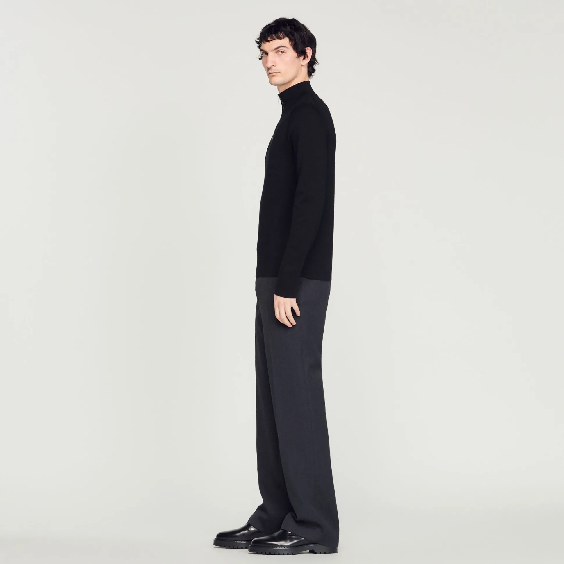 sueter_de_la_com_ziper_5.webp Sandro Paris Sueter De La Com Ziper-Homem Suéteres E Coletes