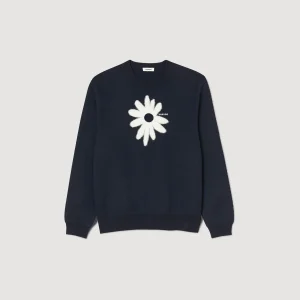 Sandro Paris Sueter Jacquard Com Flor-Homem Suéteres E Coletes