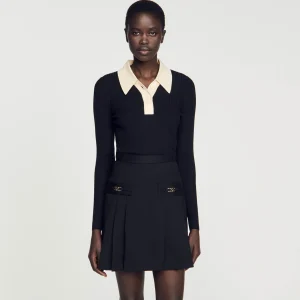 Sandro Paris Sueter Polo Tricotado-Mulheres Suéteres E Cardigans