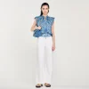 Sandro Paris Top Estampado-Mulheres Tops E Camisas