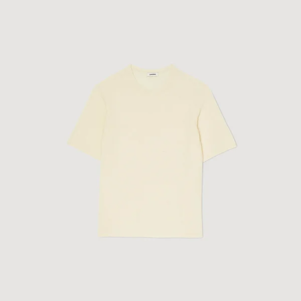 Sandro Paris T-Shirt De Malha Felpuda-Homem Camisetas E Pólos