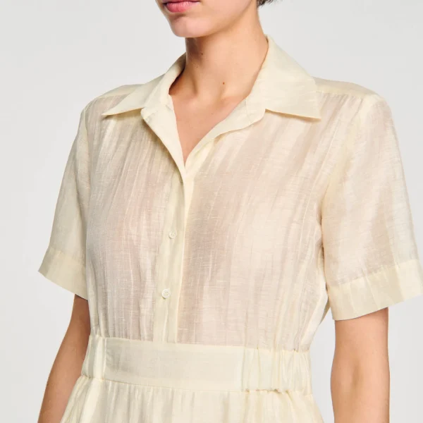 Sandro Paris Vestido Curto Com Babados-Mulheres Vestidos