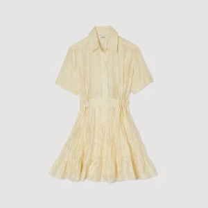 Sandro Paris Vestido Curto Com Babados-Mulheres Vestidos