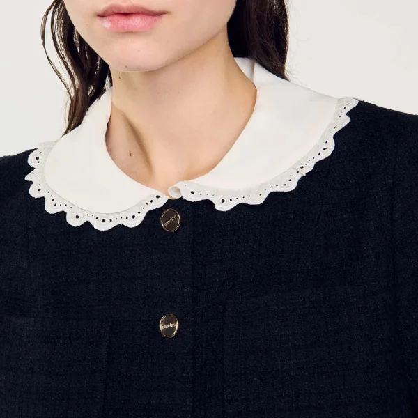 Sandro Paris Vestido Curto De Tweed-Mulheres Vestidos