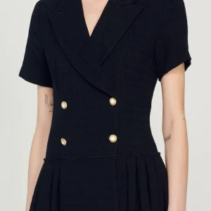 Sandro Paris Vestido Curto De Tweed-Mulheres Vestidos