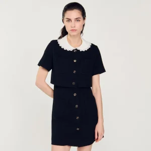 Sandro Paris Vestido Curto De Tweed-Mulheres Vestidos