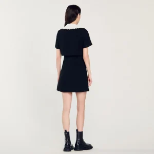 Sandro Paris Vestido Curto De Tweed-Mulheres Vestidos