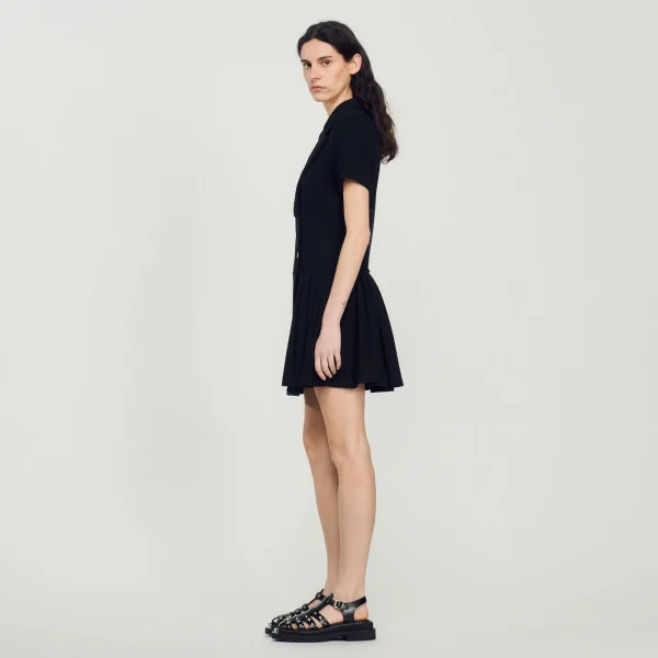 Sandro Paris Vestido Curto De Tweed-Mulheres Vestidos