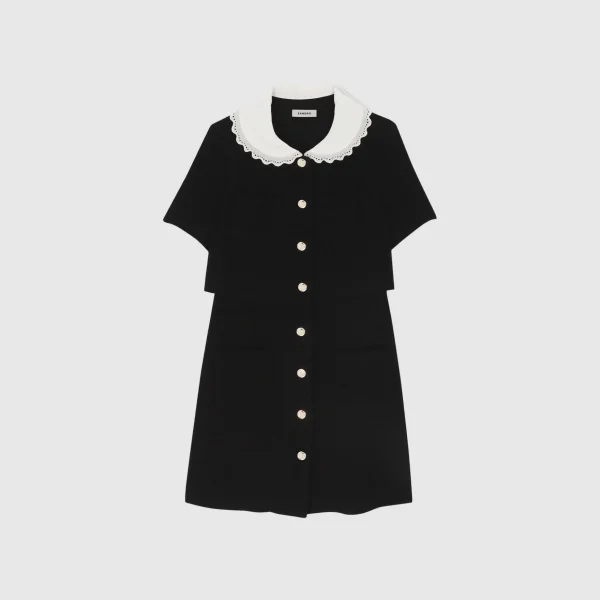 Sandro Paris Vestido Curto De Tweed-Mulheres Vestidos