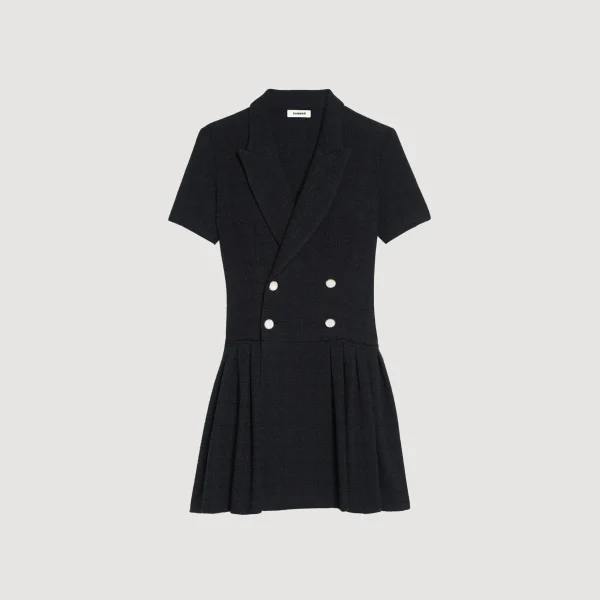Sandro Paris Vestido Curto De Tweed-Mulheres Vestidos