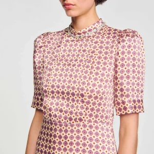 Sandro Paris Vestido Curto Estampado-Mulheres Vestidos