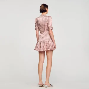 Sandro Paris Vestido Curto Estampado-Mulheres Vestidos