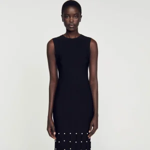 Sandro Paris Vestido Longo Com Franjas-Mulheres Vestidos