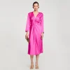 Sandro Paris Vestido Longo Drapeado-Mulheres Vestidos