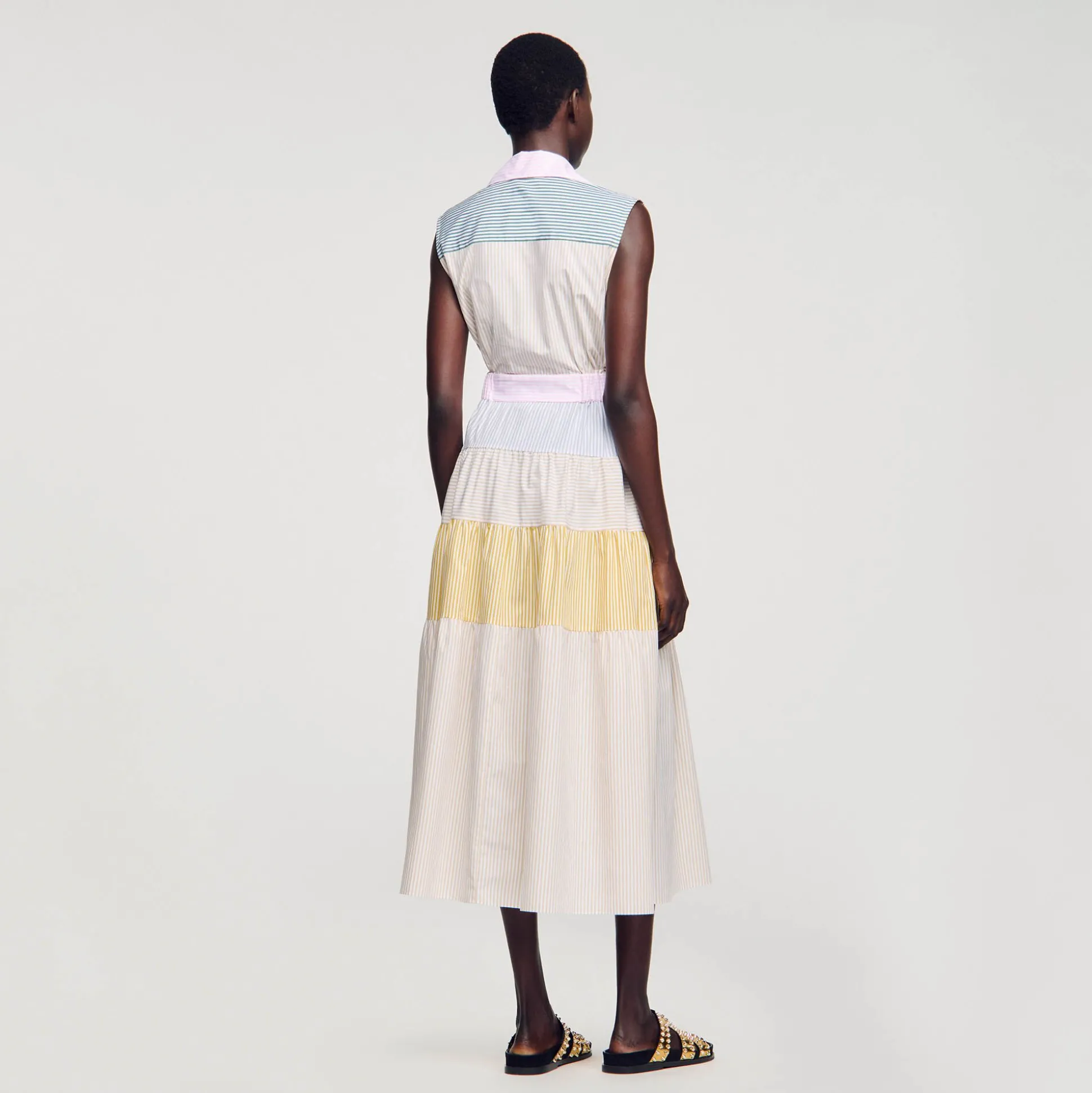 vestido_longo_em_patchwor_4.webp Sandro Paris Vestido Longo Em Patchwork-Mulheres Vestidos