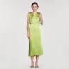 Sandro Paris Vestido Midi 2 Em 1-Mulheres Vestidos