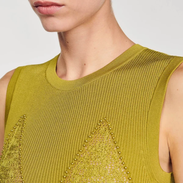 Sandro Paris Vestido Midi De Malha-Mulheres Vestidos