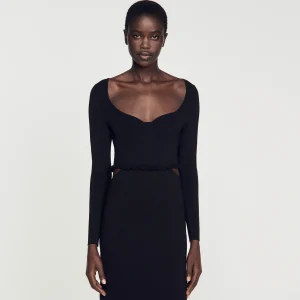 Sandro Paris Vestido Midi Vazado-Mulheres Vestidos