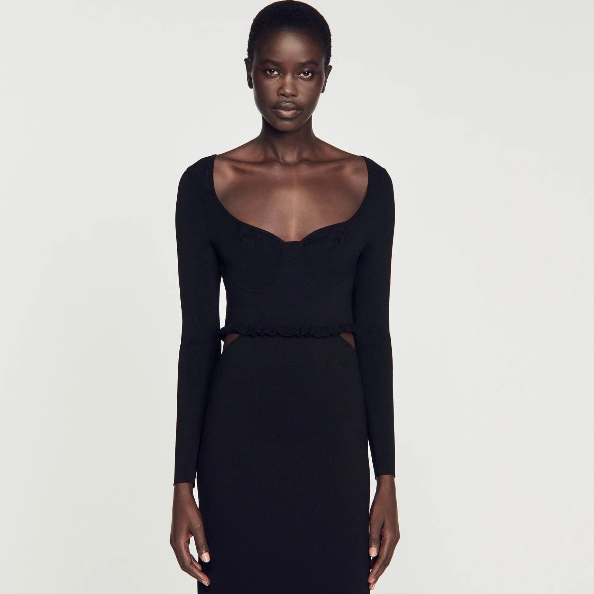 vestido_midi_vazado_3.webp Sandro Paris Vestido Midi Vazado-Mulheres Vestidos