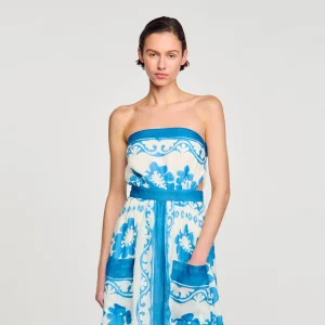 Sandro Paris Vestido Sem Alcas-Mulheres Vestidos