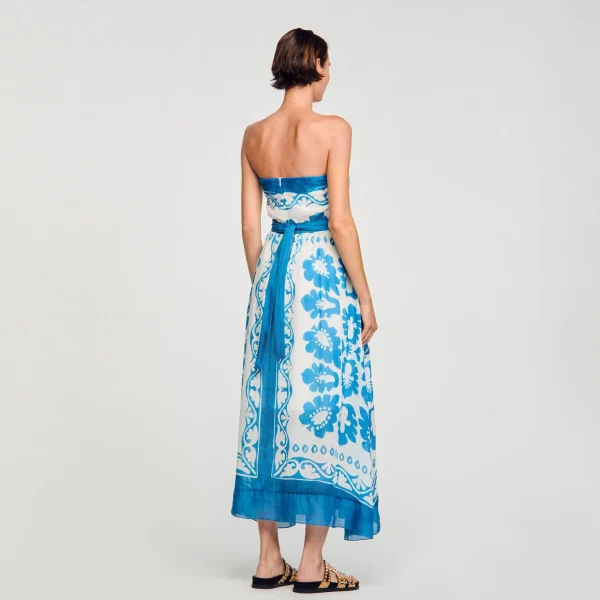 Sandro Paris Vestido Sem Alcas-Mulheres Vestidos